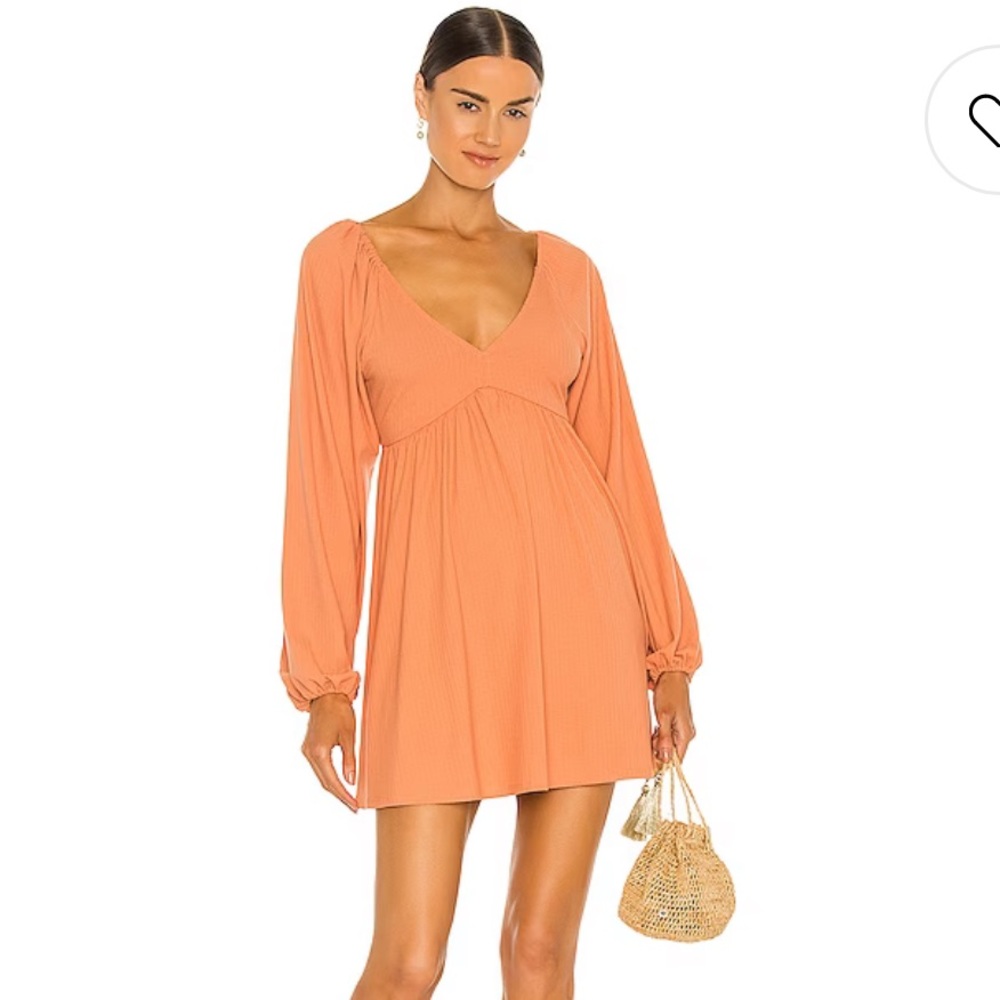 Lovers and friends orange midi dress